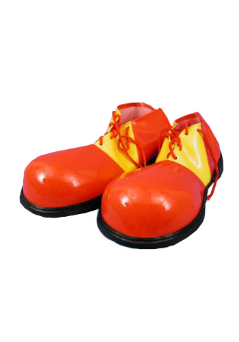 Red and Yellow Clown Shoes Circus Costume - Click Image to Close