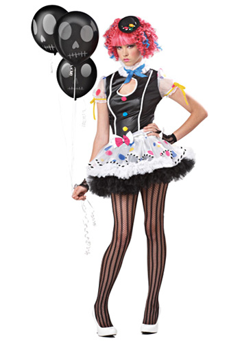 Teen Sassy Clown Costume - Click Image to Close