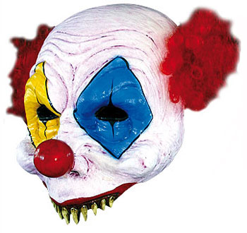 Scary Clown Half Mask - Click Image to Close