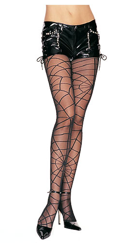 Sheer Spiderweb Pantyhose - Click Image to Close