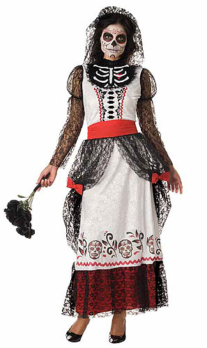 Adult Skeleton Bride Costume - Click Image to Close