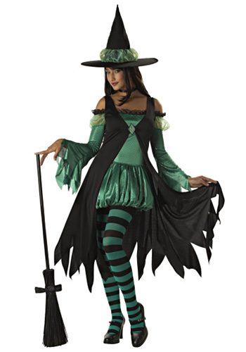 Teen Emerald Witch Costume - Click Image to Close