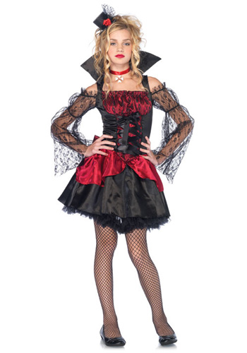 Teen Victorian Vampira Costume - Click Image to Close