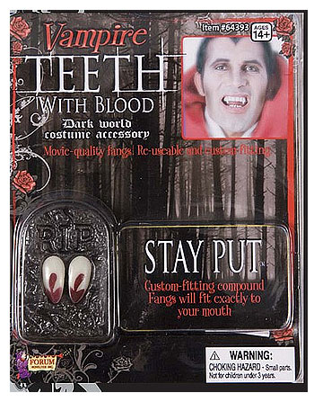 Vampire Teeth with Blood