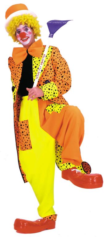 Dapper Dan Neon Clown Adult Costume - Click Image to Close