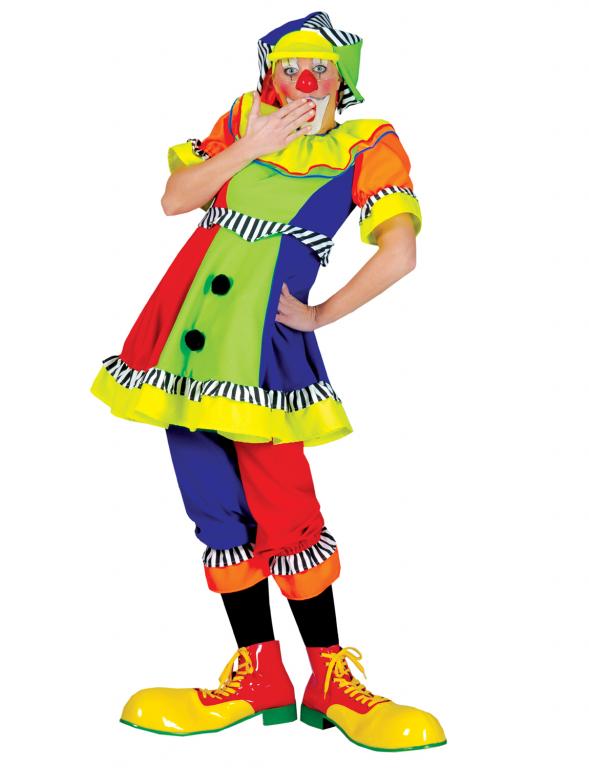 Spanky Stripes Clown Adult Costume - Click Image to Close