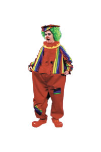 Big Buffoon Clown Adult Costume - Click Image to Close