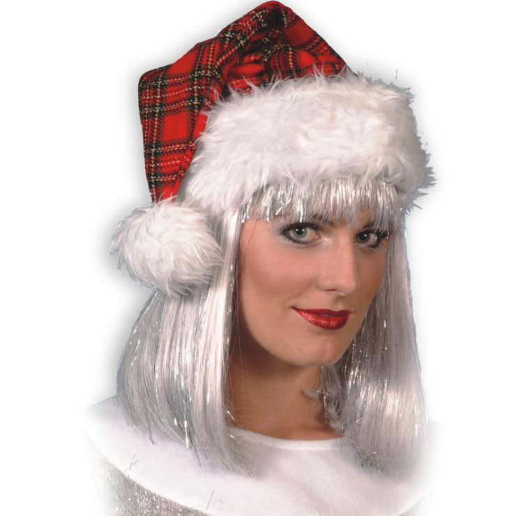 Tartan Plaid Santa Hat