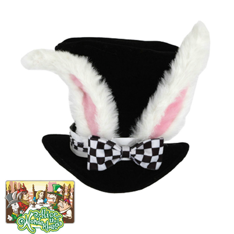 Alice In Wonderland - Classic White Rabbit Hat - Click Image to Close