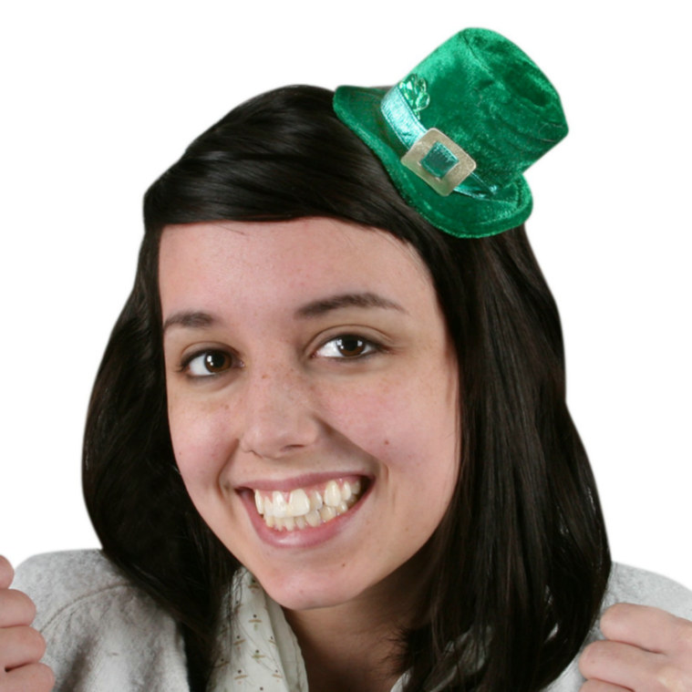 Mini Plush Leprechaun Hat - Click Image to Close