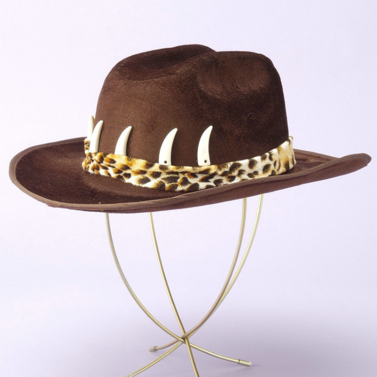 Cowboy Hat with Teeth - Brown - Click Image to Close