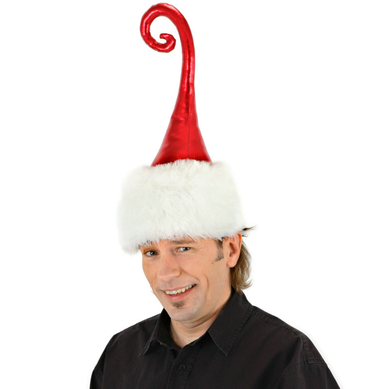 Curly Q Santa Hat