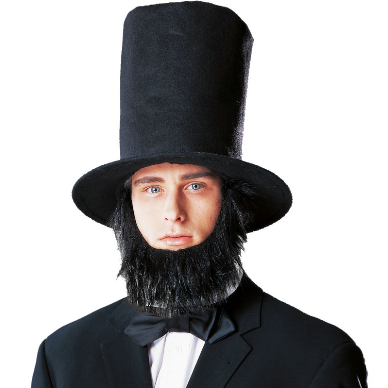 Lincoln Hat with Beard - Click Image to Close