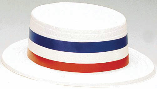 Patriotic Plastic Skimmer Hat