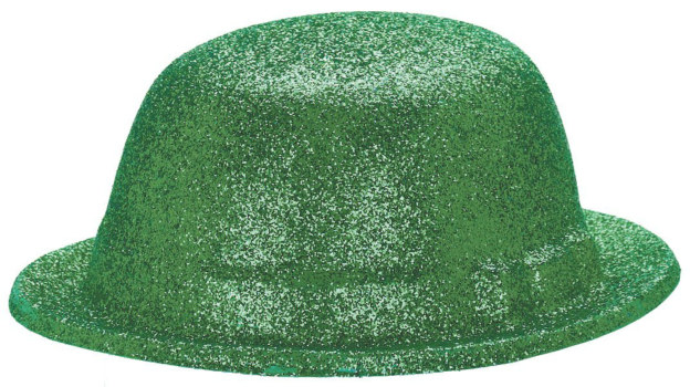 Green Glitter Derby Hat - Click Image to Close