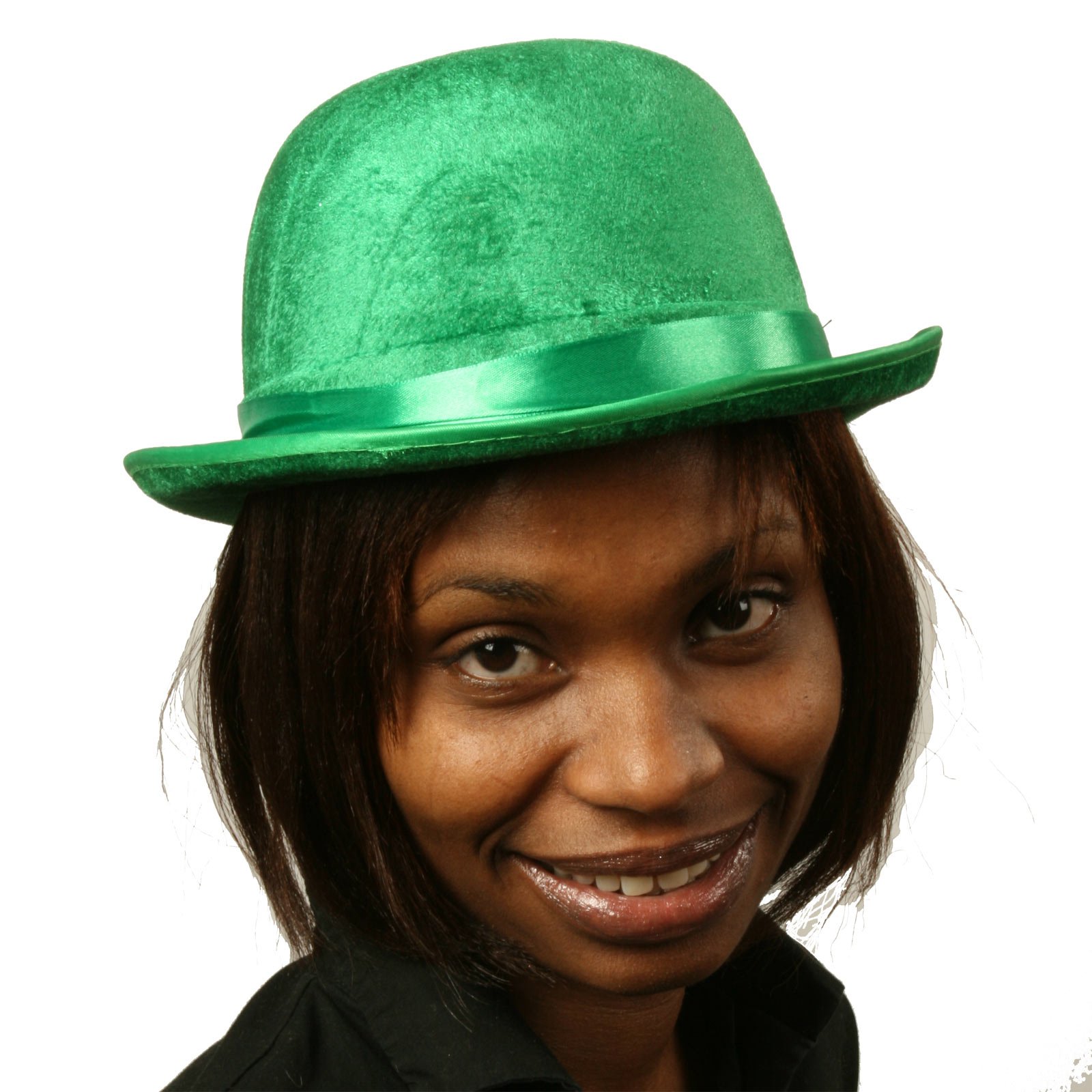 Green Felt Derby Hat - Click Image to Close