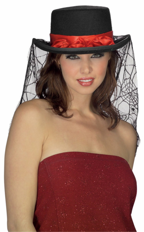 Gothic Rose Top Hat - Click Image to Close