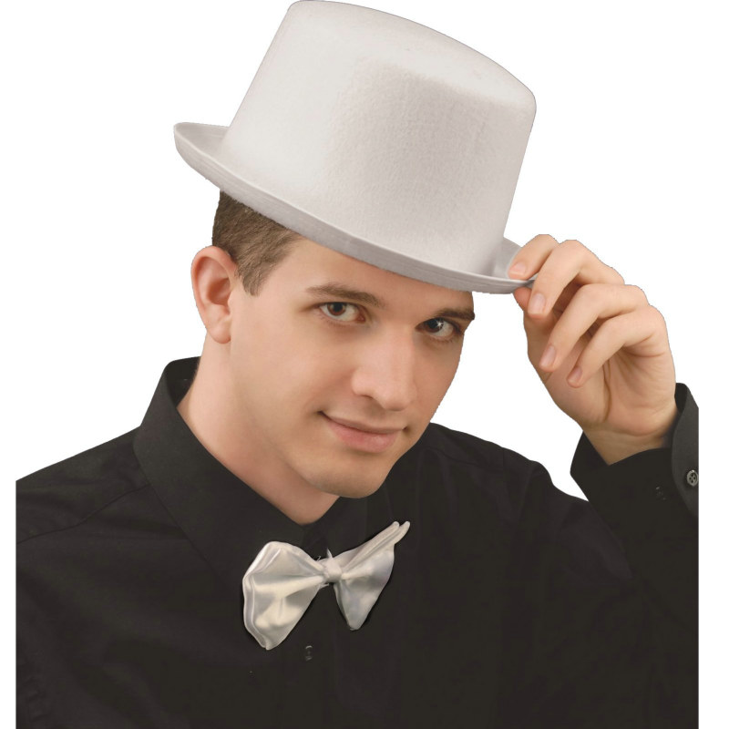 White Felt Top Hat