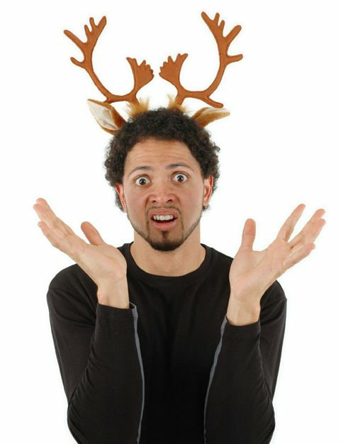 Reindeer Antlers Headband - Click Image to Close