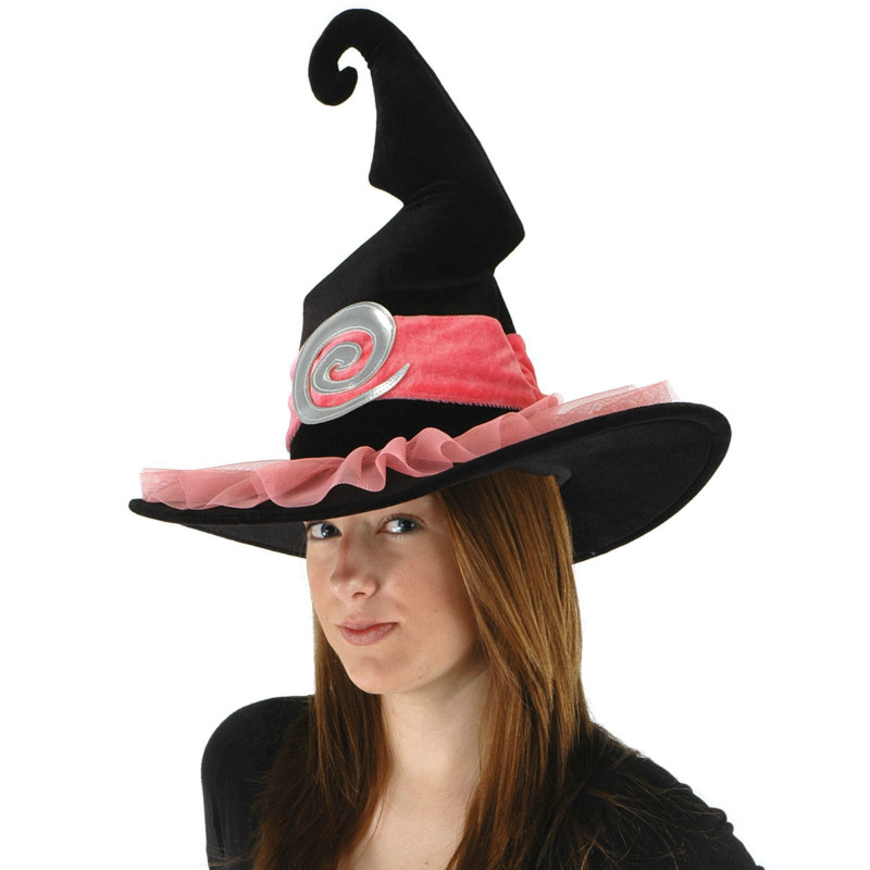 Pink Spiral Witch Hat Adult