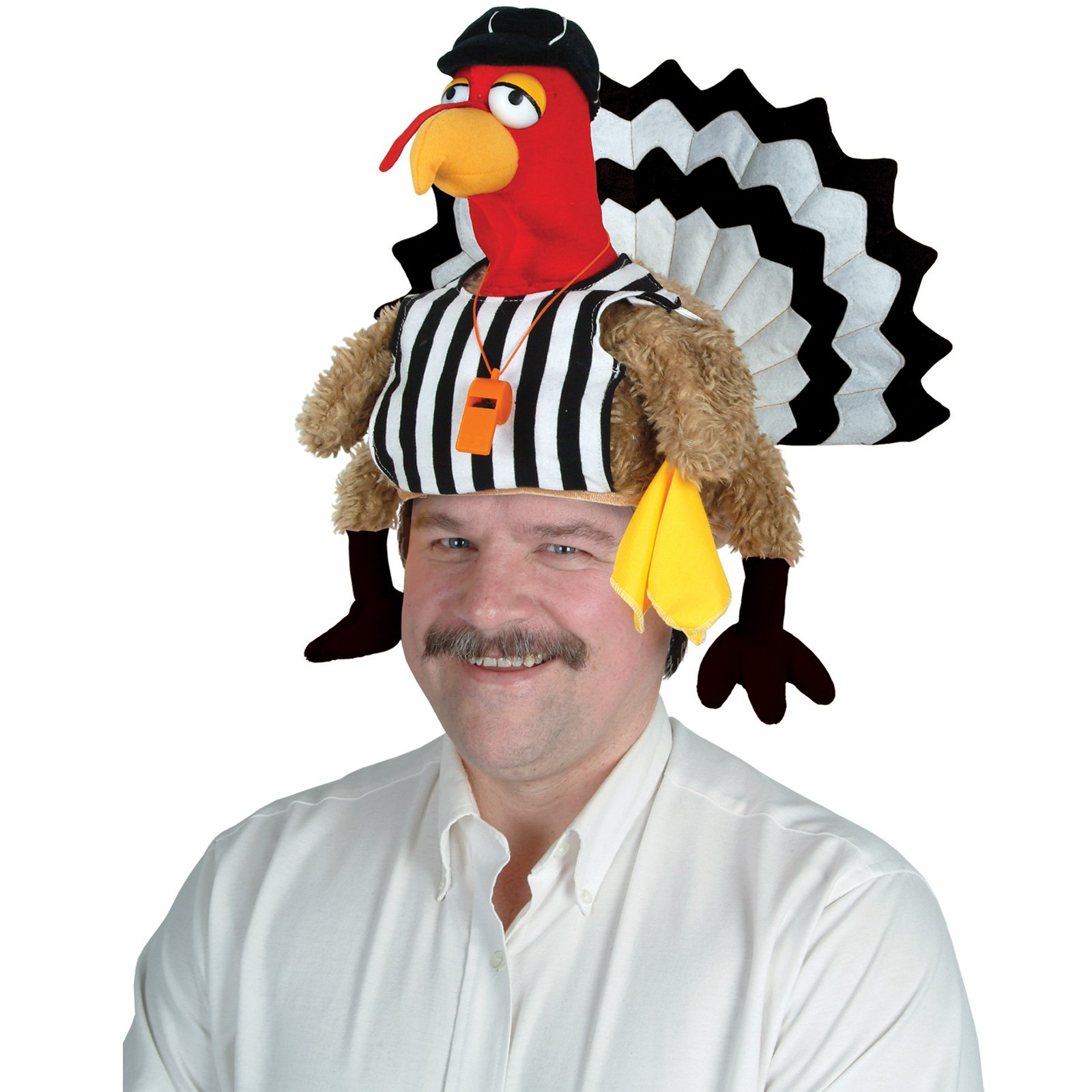 Plush Referee Turkey Hat Adult - Click Image to Close