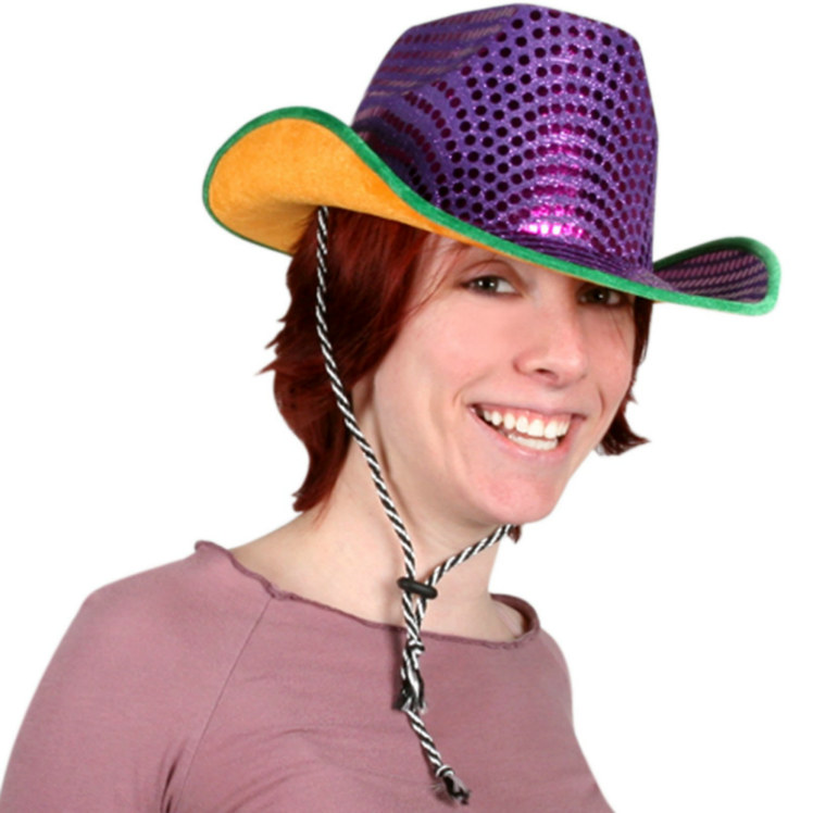 Purple Disco Dots Cowboy Hat - Click Image to Close