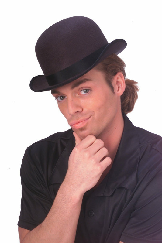 Black Felt Derby Hat - Click Image to Close