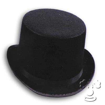 Black Felt Top Hat - Click Image to Close