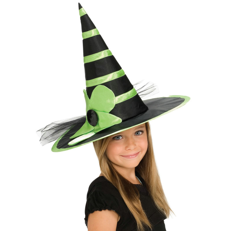 Child Green Witch Hat - Click Image to Close