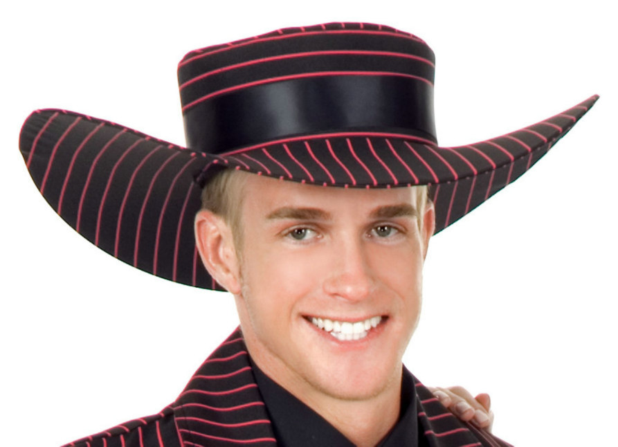 Zoot Suit (Black/Red) Adult Hat - Click Image to Close