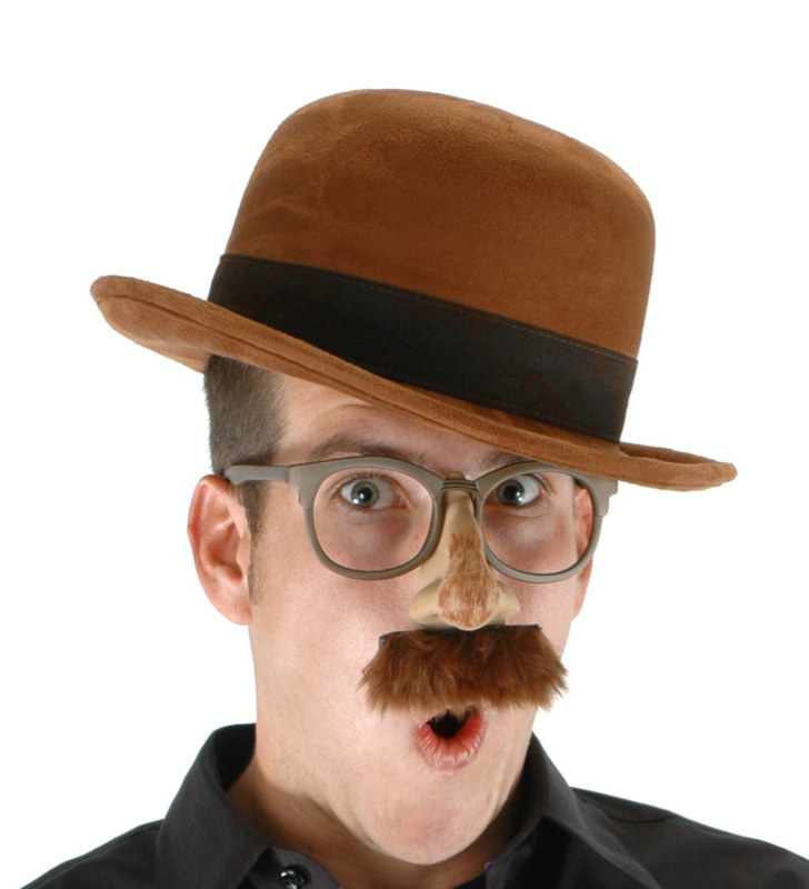 Adult Bowler Brown Hat