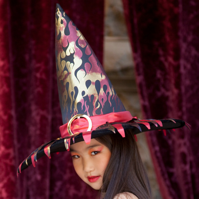 Flame Witch Child Hat - Click Image to Close