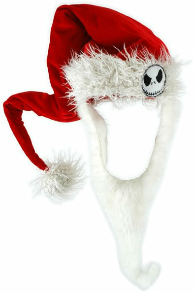 The Nightmare Before Christmas - Jack Santa Hat with Beard Adult - Click Image to Close