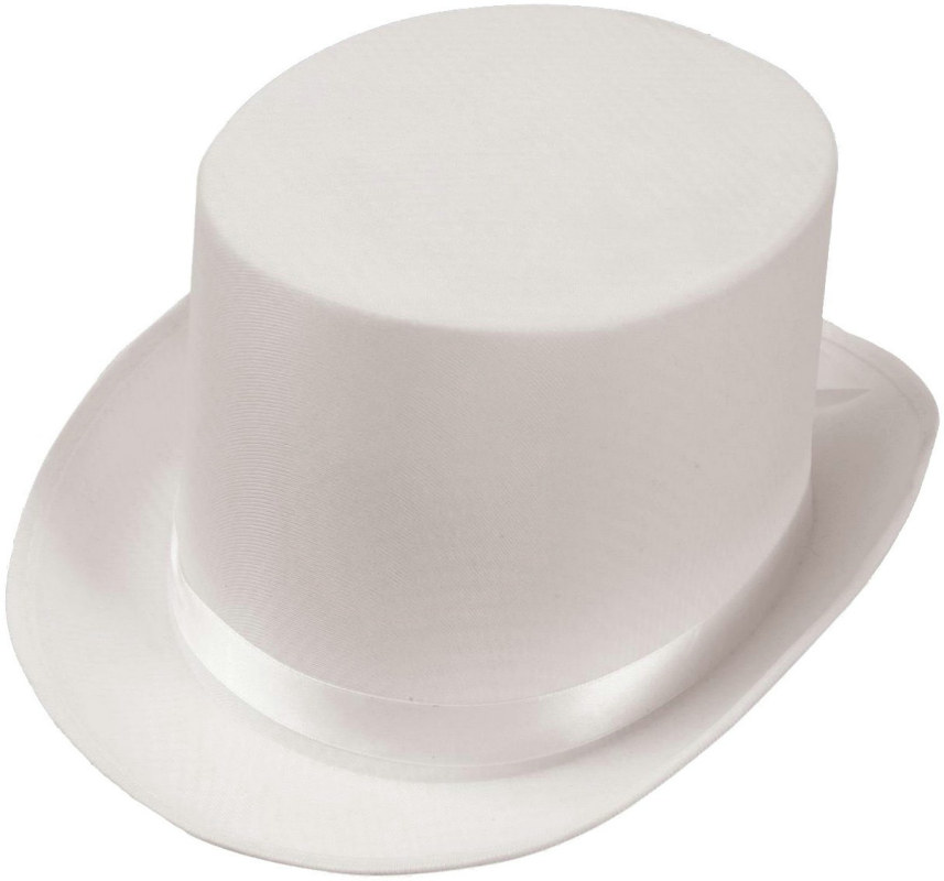 Satin (White) Adult Top Hat