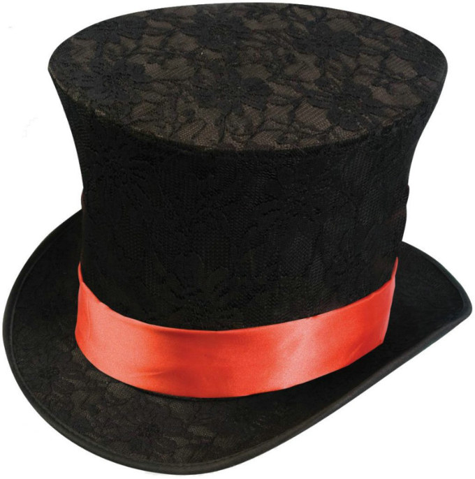 Mad Hatter Adult Top Hat - Click Image to Close