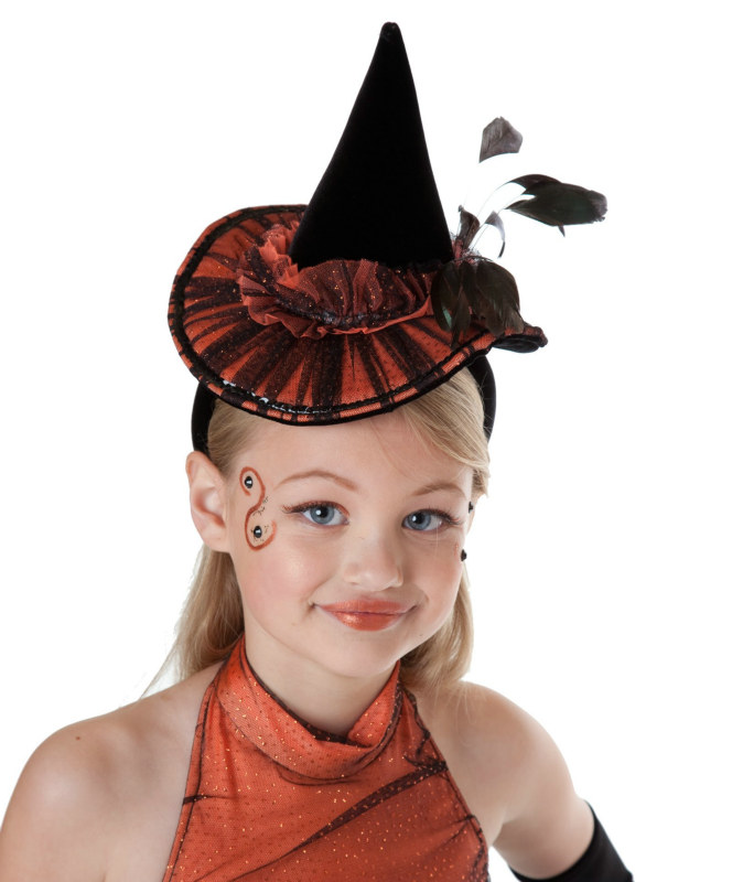 Orange Tutu Witch Hat Child - Click Image to Close