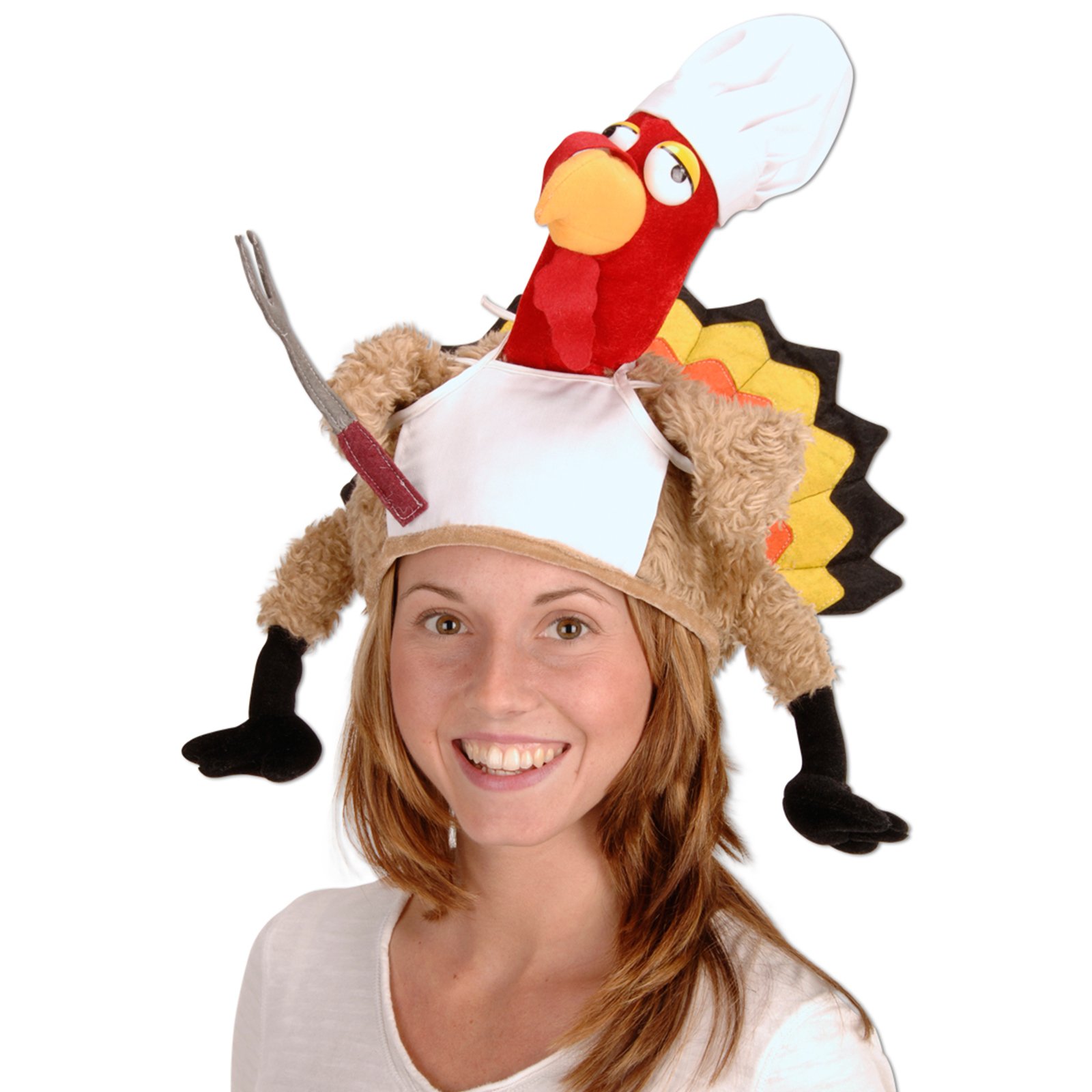 Plush Chef Turkey Hat Adult