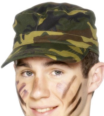 Khaki Camo Hat - Click Image to Close