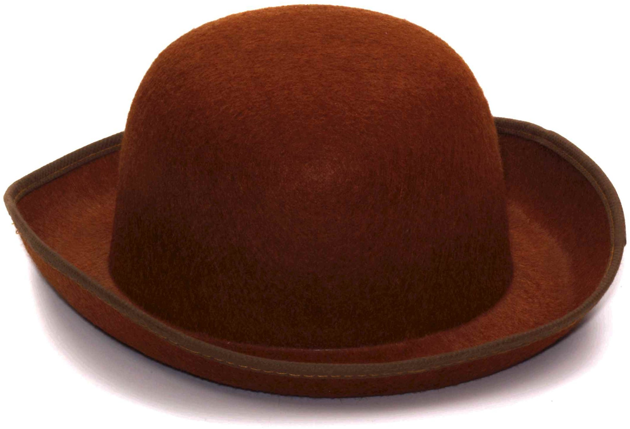 Felt Derby Hat (Brown) - Click Image to Close