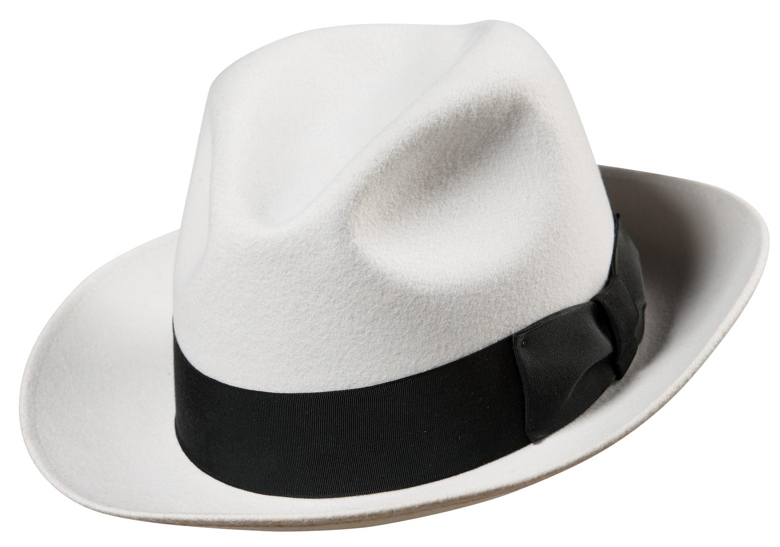 White Gangster Fedora Adult Hat