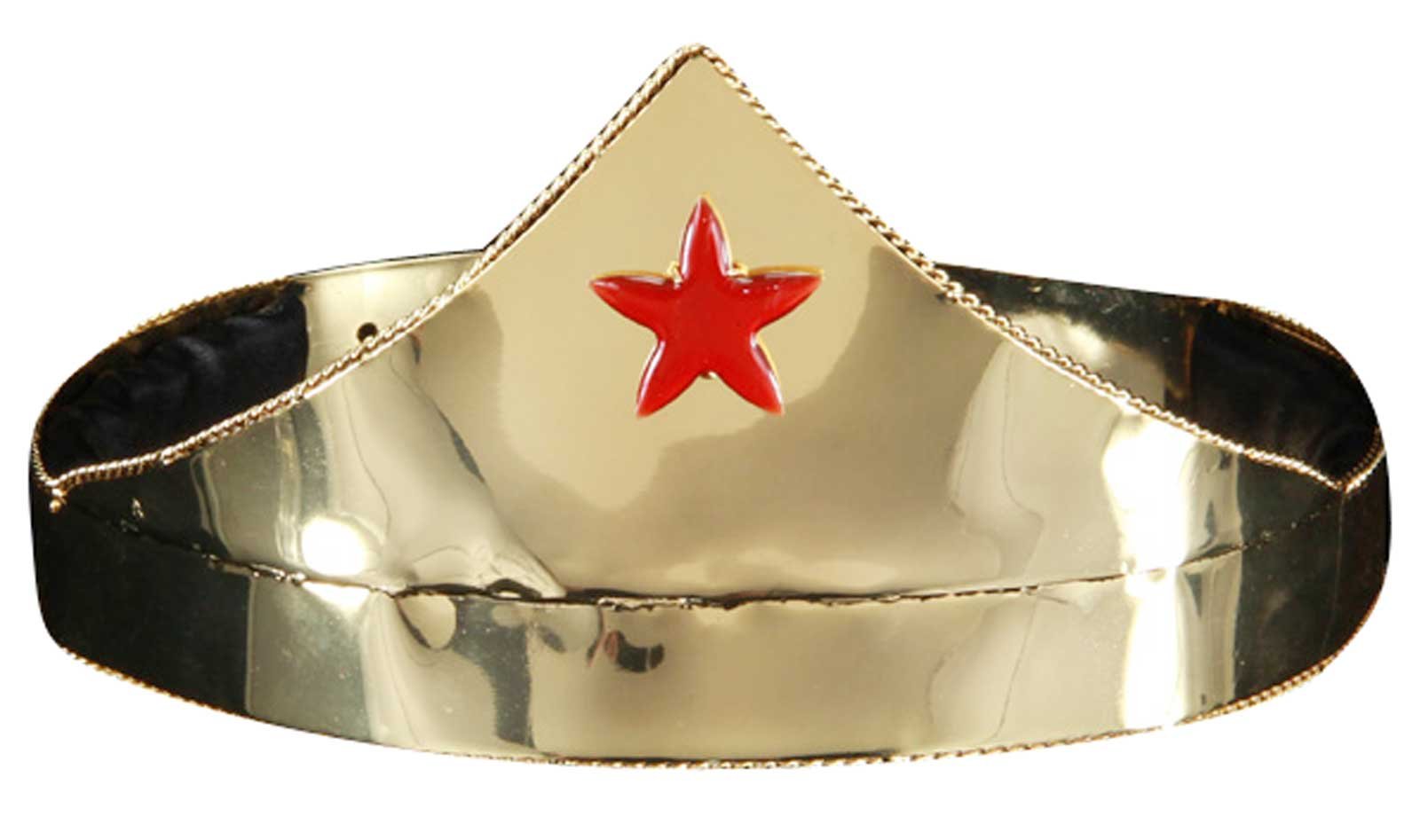 Star Gold & Red Adjustable Adult Crown