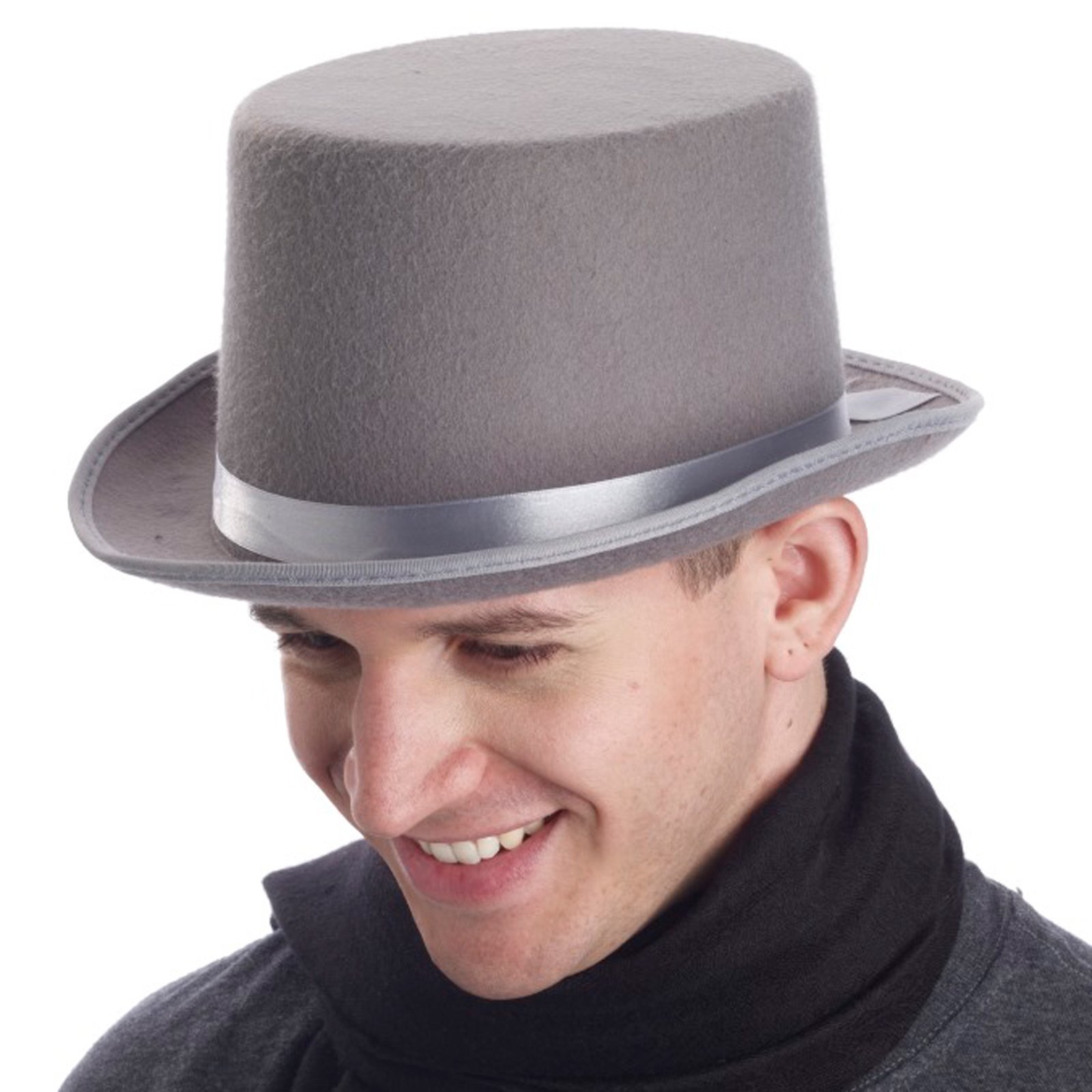 Super Deluxe Gray Top Hat (Adult)