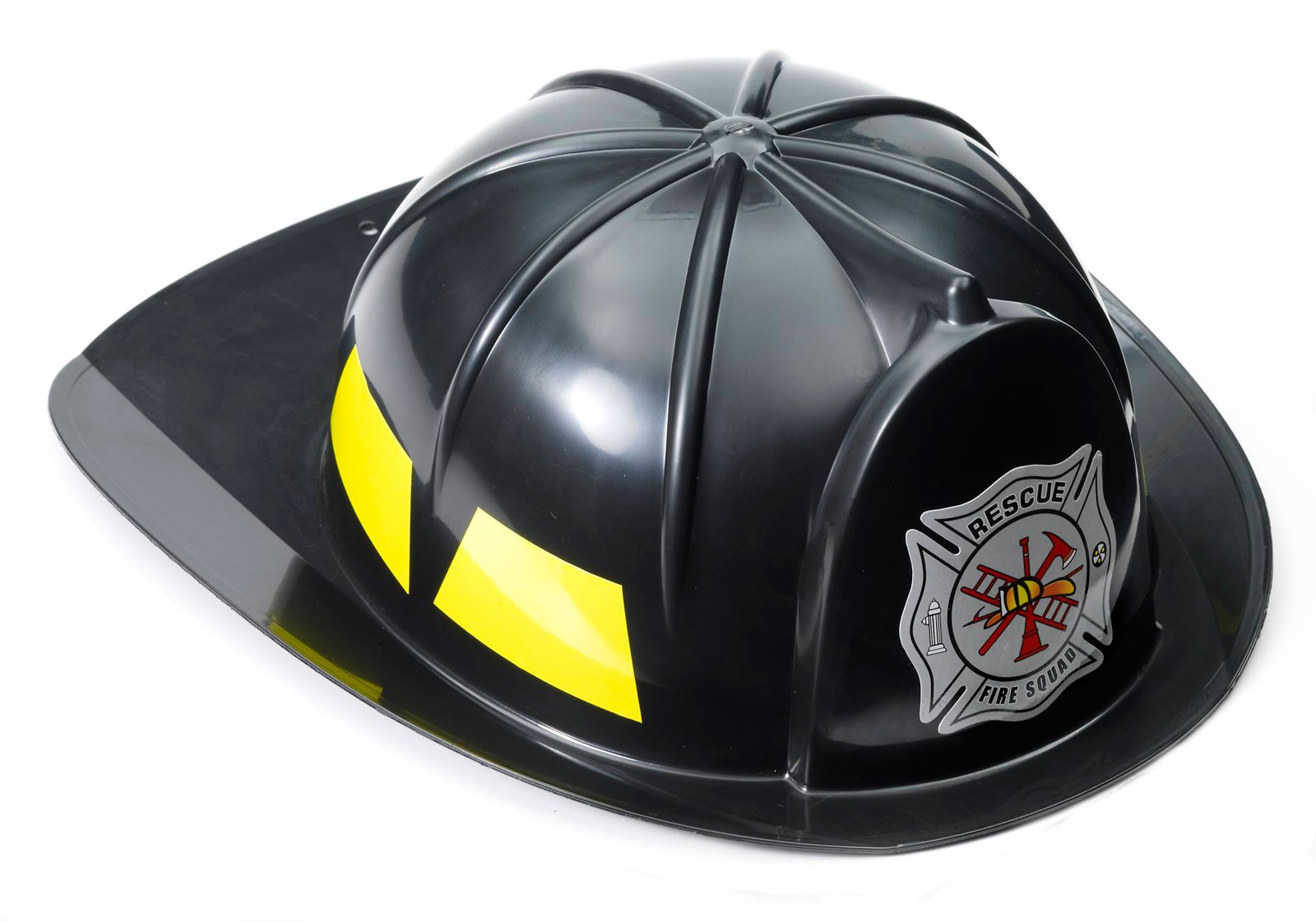 Black Fireman Hat (Adult) - Click Image to Close