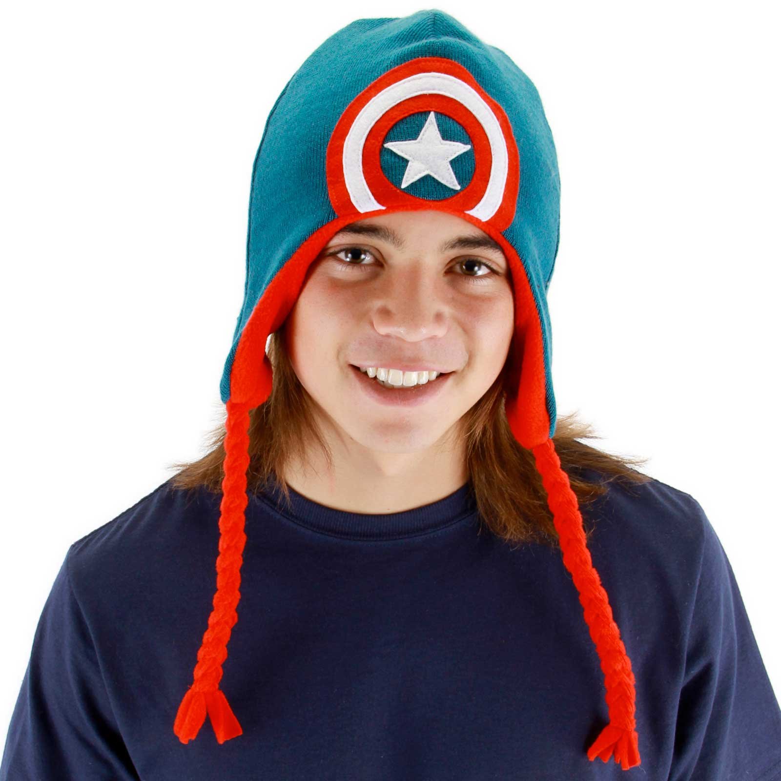 Captain America Shield Laplander Hat - Click Image to Close