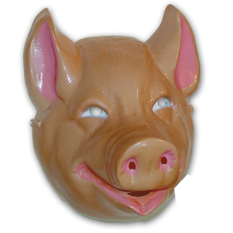 Pig Mask, Plastic Child's - Click Image to Close