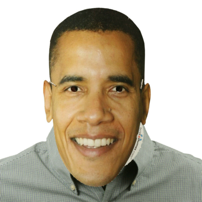 Barack Obama Paper Mask - Click Image to Close