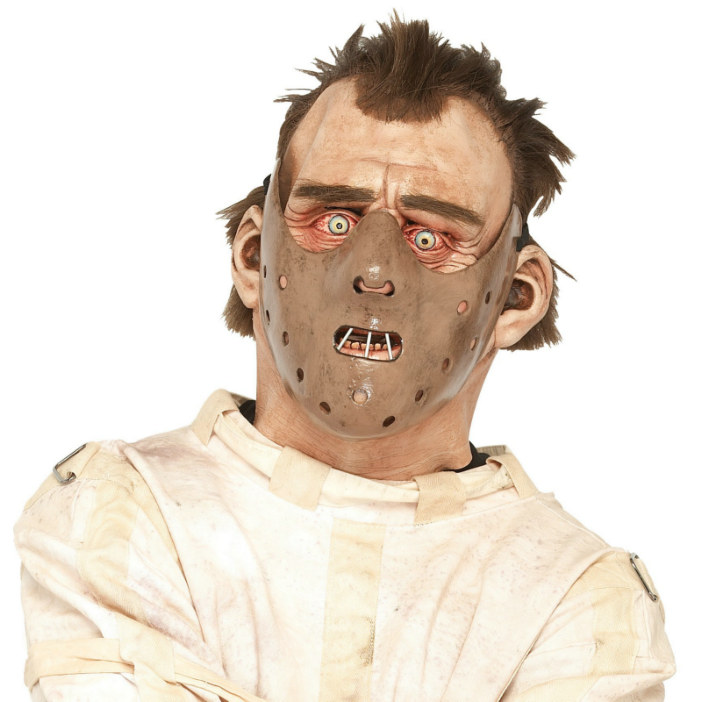 Hannibal Lecter Full Face Mask with Half Mask - Click Image to Close
