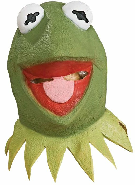 The Muppets Kermit Deluxe Overhead Latex Mask Adult - Click Image to Close