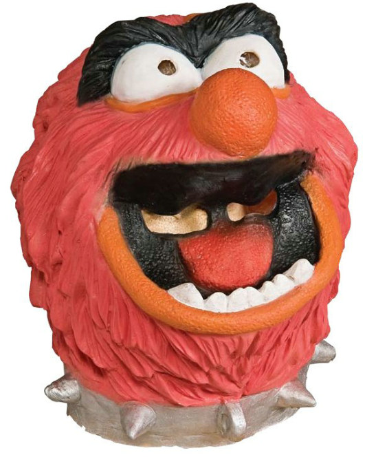 The Muppets Animal Deluxe Overhead Latex Mask Adult - Click Image to Close