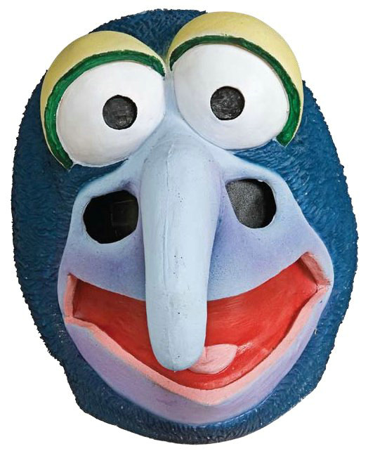 The Muppets Gonzo Deluxe Overhead Latex Mask Adult - Click Image to Close